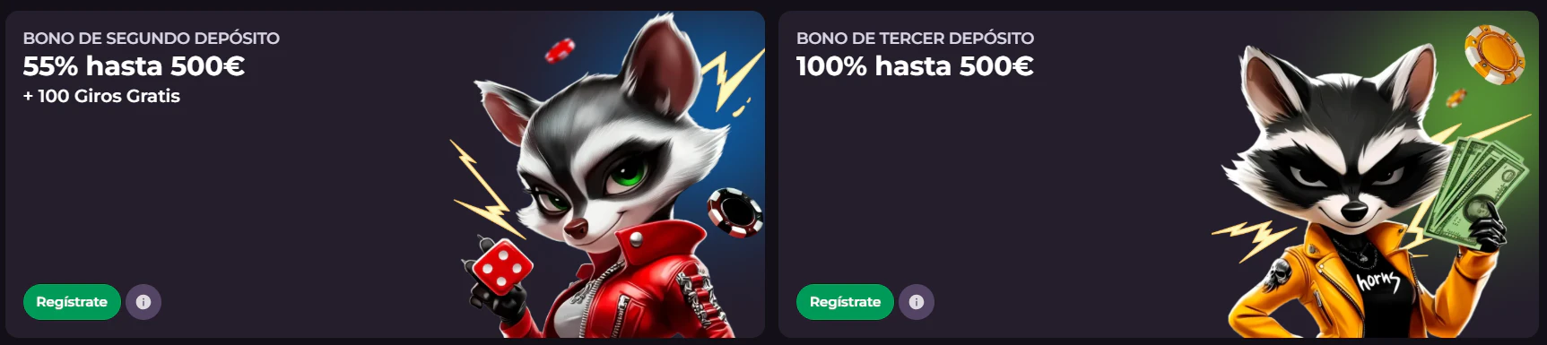 Oferta de bienvenida de RockySpin Casino para jugadores de casino y apuestas deportivas